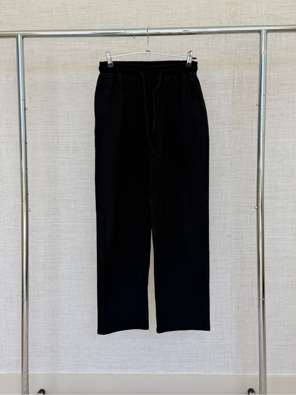 Black Womens Drawstring Lounge Pants
